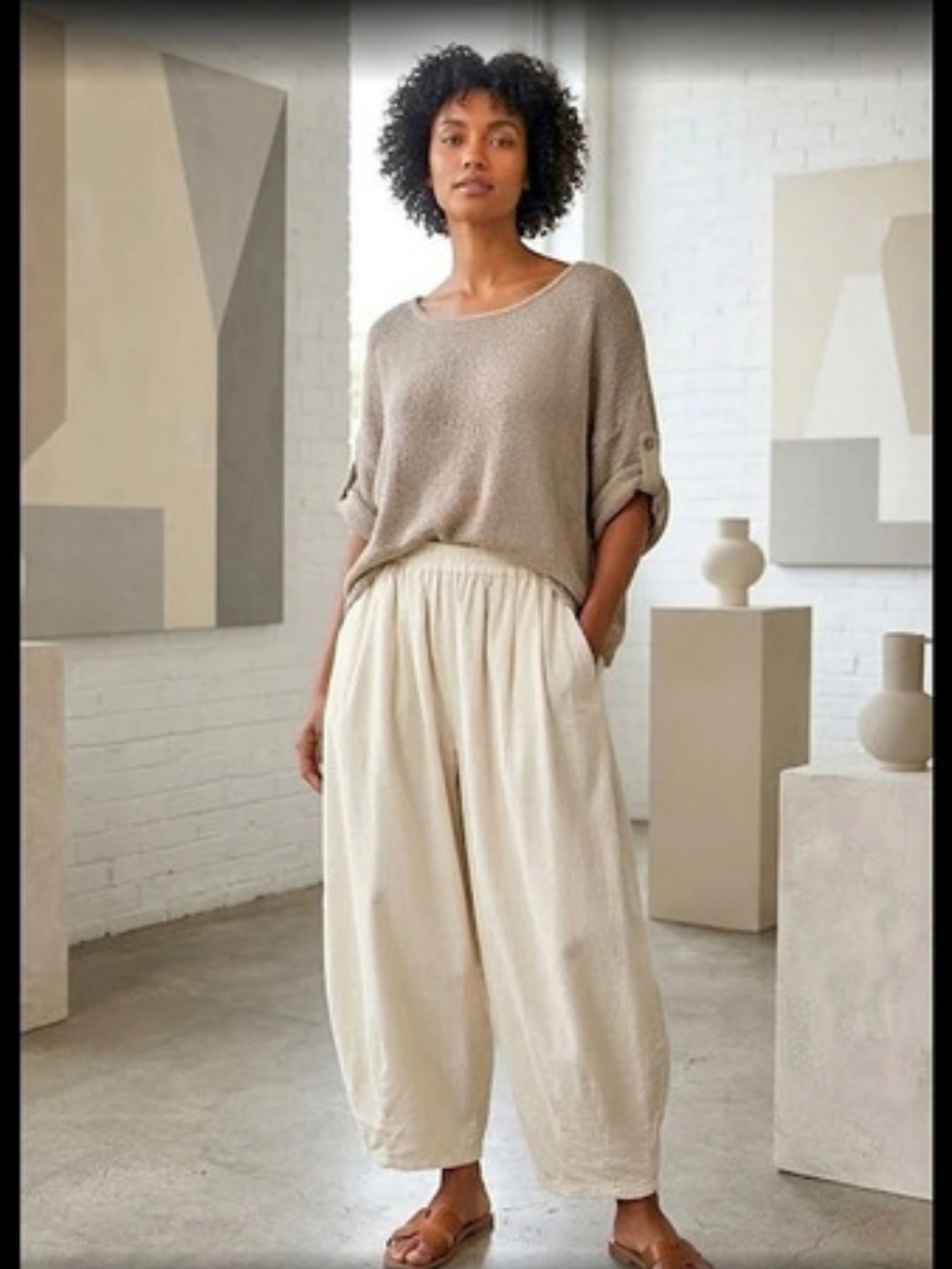 208 Made In Italy Corduroy Women's Barrel Pants